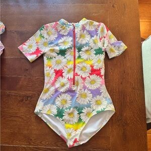 Boden Red and Yellow Rashguard Swimwear NWOT